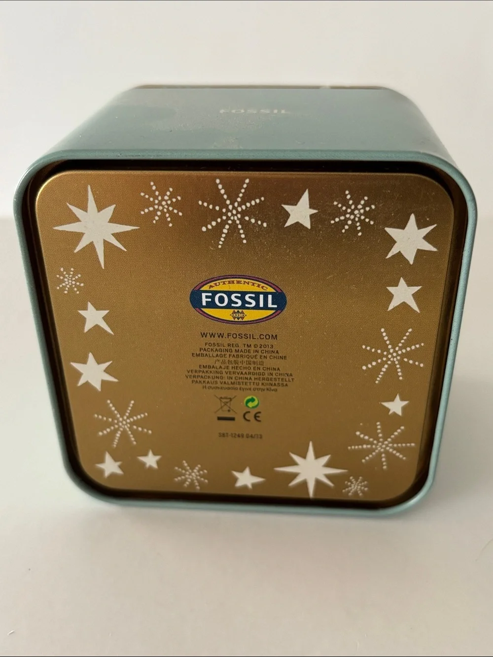 Fossil Holiday Themed Watch Tin Box